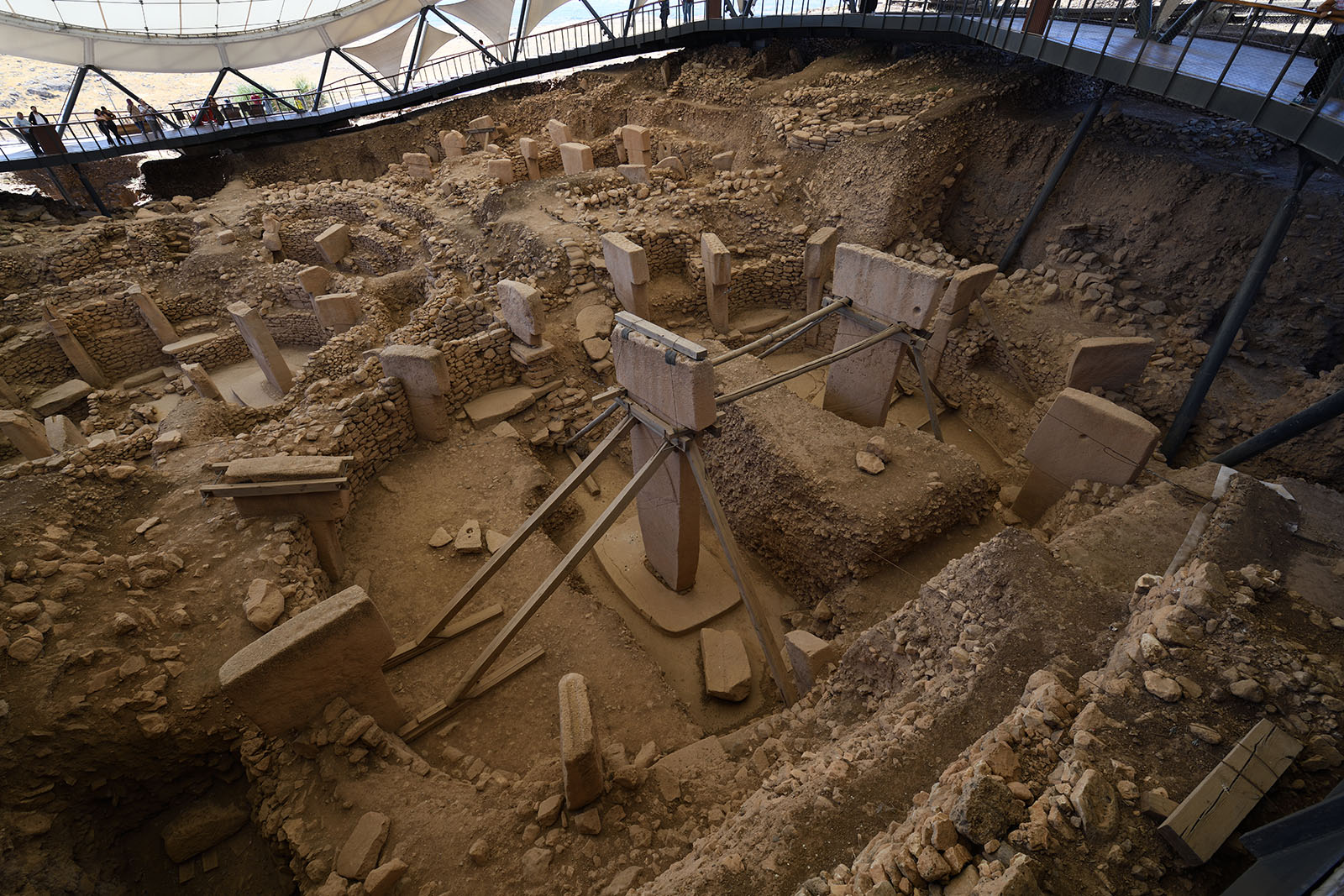 Massive Circular Enclosure with T-shaped Limestone Pillars, Within Observatory at Göbekli Tepe