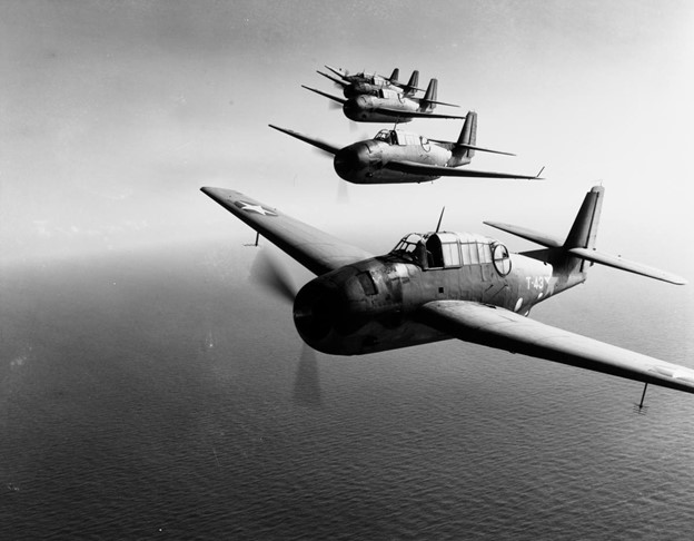 Flight 19 which was lost in the Bermuda Triangle, December 1945 was flying this same type aircraft, Grumman TBM Avenger, seen here.